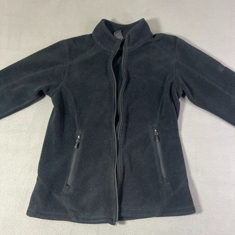 Eastern Mountain Sports Black Polartec Jacket Womens Medium‎ *FLAWS